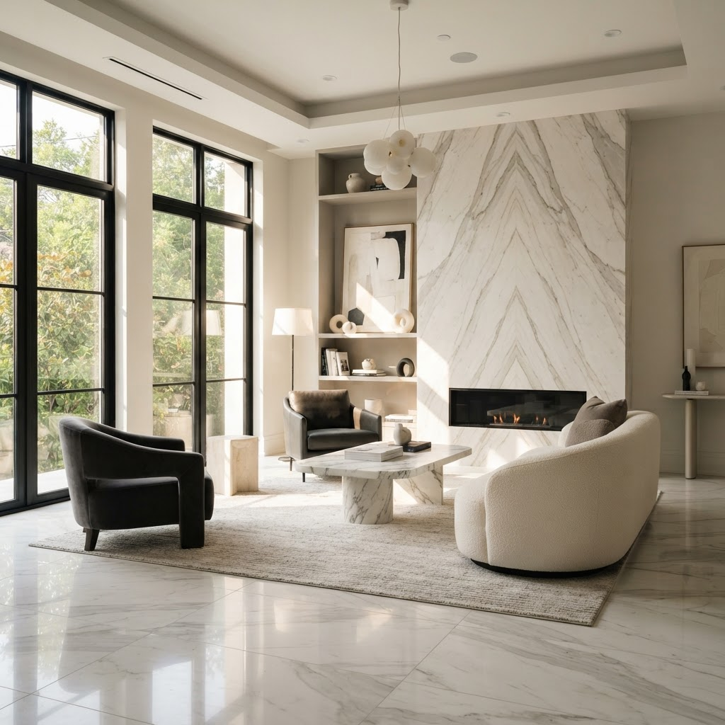 Luxury marble interior — Chandak Marble premium installation